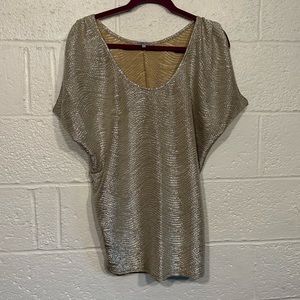 Charlotte Russe S gold tank top